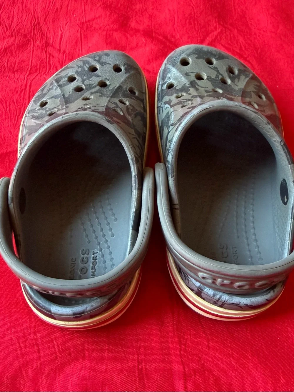 Kids Gray Camo Crocs